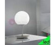 Braga Illuminazione Sfera Lampada Da Tavolo E Comodino A Led Design Vetro Sfera Bianca