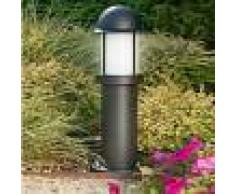 LIBERTI LAMP linea GARDEN Midos Paletto Lampioncino Moderno In Alluminio Grigio Antracite Illuminazione Esterno Giardino