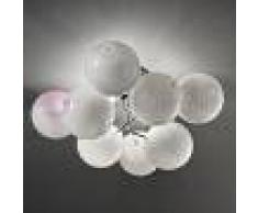 Metal Lux Light snc Atom Plafoniera Moderna Cromo Design 4 Luci A Sfera In Cristallo