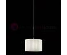 Selene Illuminazione Calliope Sospensione Paralume Allungato In Tessuto L.31 Design Moderno