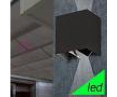 Faro Olan Lampada A Parete Led Cubetto Da Esterno Con Alette Direzionabili Ip54