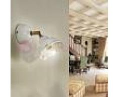 Ceramiche Borso Riparbella Applique Spot Orientabile Ceramica E Ottone Rustico Country