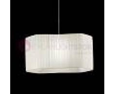 Selene Illuminazione Calliope Sospensione Paralume Allungato In Tessuto L.50 Design Moderno