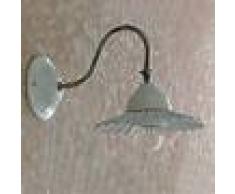 Iris Luce Bianca Applique Snodo Orientabile Ceramica Bianca Bagno
