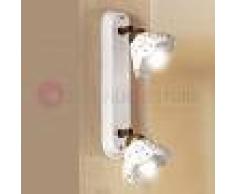 Ceramiche Borso Volterra Lampada A Soffitto O Parete Con 2 Faretti Ceramica