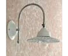 Iris Luce Bianca Applique Snodo Orientabile Ceramica Bianca Bagno