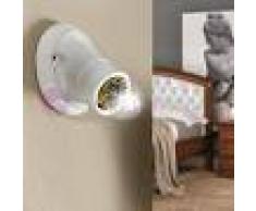 Ceramiche Borso Bellavista Mini Lampada A Parete Faretto Obliquo Ceramica Bianca