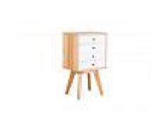 Flow Fusion Design Cassettiera con 4 cassetti in stile nordico Het030
