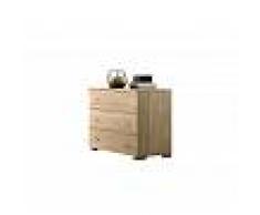 Flow Fusion Design Comò 3 cassetti color quercia linea Iside