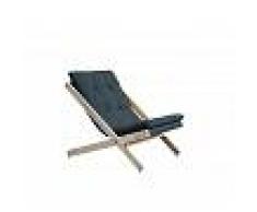 Karup Sedia Sdraio Boogie di Blu Petrolio con struttura in legno natural