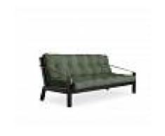 Karup Divano letto Poetry verde oliva con struttura nera