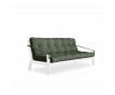 Karup Divano letto Poetry verde oliva con struttura bianca