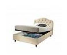 Flow Fusion Design Letto una piazza e mezzo Martina con Contenitore tortora