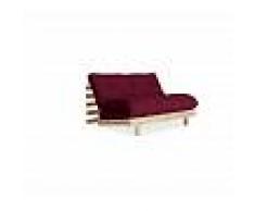 Karup Divano Letto Roots 140 cm bordeaux struttura natural