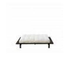 Karup Letto Blues Bed di 200x200 con struttura nera e materasso natural