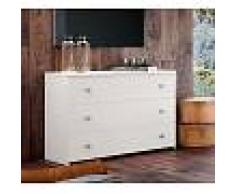 Flow Fusion Design COMO GIULIA 3 CASSETTI BIANCO GRAFFIATO