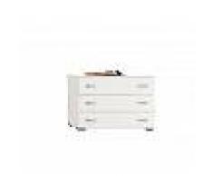 Flow Fusion Design Comò 3 cassetti color bianco frassinato linea Iside