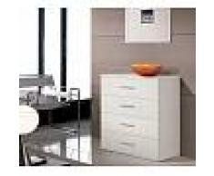 Flow Fusion Design CASSETTIERA NILO4 4 CASSETTI BIANCO GRAFFIATO