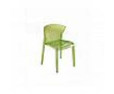 Green Sedia Moderna Nord in policarbonato verde trasparente