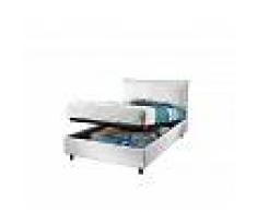 Flow Fusion Design Letto una piazza e mezzo Giovanna con Contenitore bianco