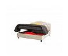 Flow Fusion Design Letto matrimoniale Martina bianco con contenitore