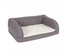Divano ortopedico per cani grigio - M: L 90 x P 60 x H 30 cm