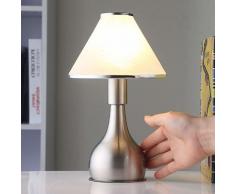 Ellen - lampada da comodino in vetro e metallo