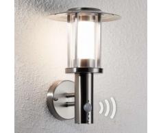 Applique da esterni LED Gregory inox sensore
