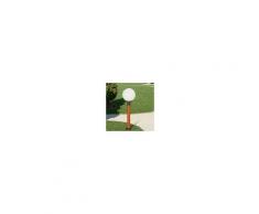LIBERTI LAMP linea GARDEN Focus Legno Lampioncino Palo Da Esterno Colore Effetto Legno Sfera Globo D.25