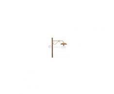 Febo Light Drea Lampione Rustico H. 254 A 1 Luce Piatto D.30 Illuminazione Giardino