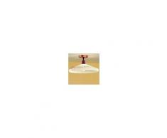 Febo Light Tosca Plafoniera Lampada Soffitto D. 40 Ottone Anticato E Vetro Scavo Rustica Country