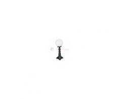 LIBERTI LAMP linea GARDEN Antares Lampioncino Luce Da Cancello Antracite Con Sfera Globo D.25