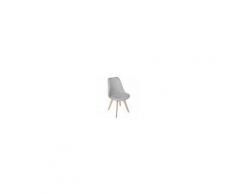 Milani Home MARIANNE - sedia moderna imbottita in tessuto con gambe in legno