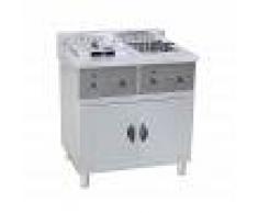 Friggitrice elettrica su mobile - 2 vasche - capacità 25 LT + 25 LT - 18000+18000 W - Trifase