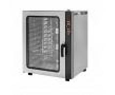 Gastrodomus Forno elettrico a convezione per gastronomia, umidificatore,porta bandiera,comandi digitali, trifase, 10 teglie GN 1/1 530x325mm
