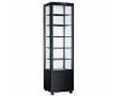 Frigo vetrina ventilato nero per bibite - 280 LT - temperatura + 0° C / + 12° C