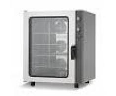 Gastrodomus Forno elettrico a convezione per pasticceria, umidificatore, porta bandiera, comandi meccanici, trifase, 10 teglie 600x400 mm