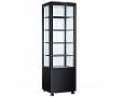 Frigo vetrina ventilato nero per bibite - 235 LT - temperatura + 0° C / + 12° C
