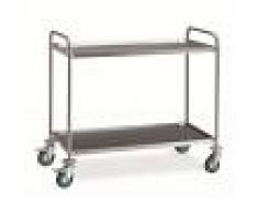 Gastrodomus Carrello di servizio in accaio inox con 2 piani L 1085 mm x P 590 mm x H 935 mm