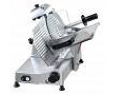 Gastrodomus Affettatrice a gravità in alluminio, lama diametro 300 mm, affilatoio fisso e taglio utile L 220 mm x H 220 mm