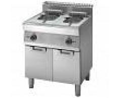Gastrodomus Friggitrice elettrica su armadio chiuso - 2 vasche - capacità 10 LT + 10 LT