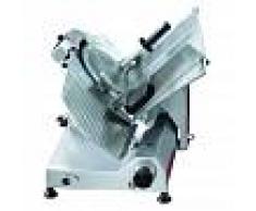 Gastrodomus Affettatrice a gravità in alluminio, lama diametro 350 mm, affilatoio fisso, taglio utile L 310 mm x H 260 mm - Monofase