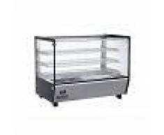 Gastrodomus Vetrina riscaldata inox e vetro con 3 piani, lunghezza 856 mm