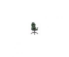 CLP Sedia Ufficio Racing Shift XL in Similpelle I Poltrona Pc Gaming Carico Max 150 kg I Poltrona Set-Up Gamer Doppio Cuscino Nero Verde Senza Poggiapiedi