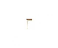 BISCOTTINI Tavolo Allungabile A Libro Country Legno Massello Di Tiglio Struttura Bianca Anticata Piano Noce. Made In Italy