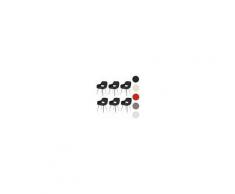 Mendler Set 6x Sedie Lounge Hwc-a50 Design Moderno Ecopelle Sala Pranzo 52x52x80cm Nero