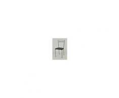Tommychairs Set 4 Sedie Per Cucina E Sala Da Pranzo Moderne Con Robusta Struttura In Acciaio Verniciato Color Alluminio E Seduta Imbottita E Rivestita In Ecopelle Grigio Scuro. Set Composto Da 4 Sedie Elena By Tommychairs, Dalle Linee Moderne E Di Design