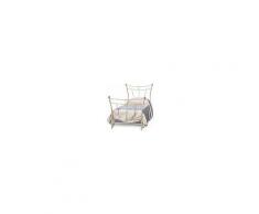 FLEDA TRADING Letto Singolo In Metallo (tubolare Tondo) Dim 105x201x Spalliera H125