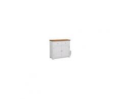VIDAXL Credenza 90x33,5x83 cm in Massello di Rovere