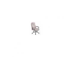 CLP Poltrona Ufficio Apoll XL in Stoffa - Sedia Scrivania Ergonomica Pc Girevole Oscillante - Sedia Direzionale con Braccioli Carico Max 150KG Crema